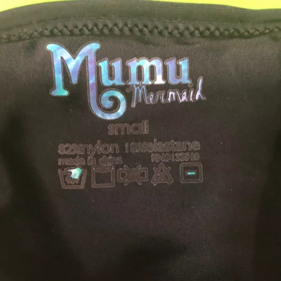 SMYM Mermaid Bikini Bottom Size S Black White - Picture 5 of 5